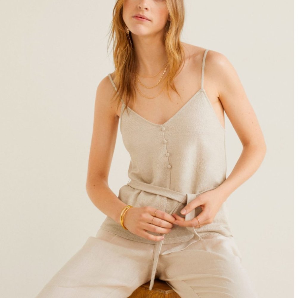 NWOT Mango cami with buttons